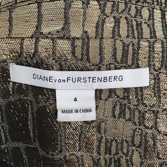 Diane Von Furstenberg gold jacquard Ofelia jacket - Picture 10 of 13